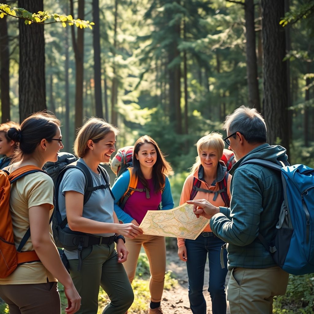 Guided hiking tour with a small group