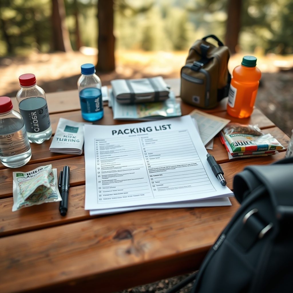 Group packing for a hike