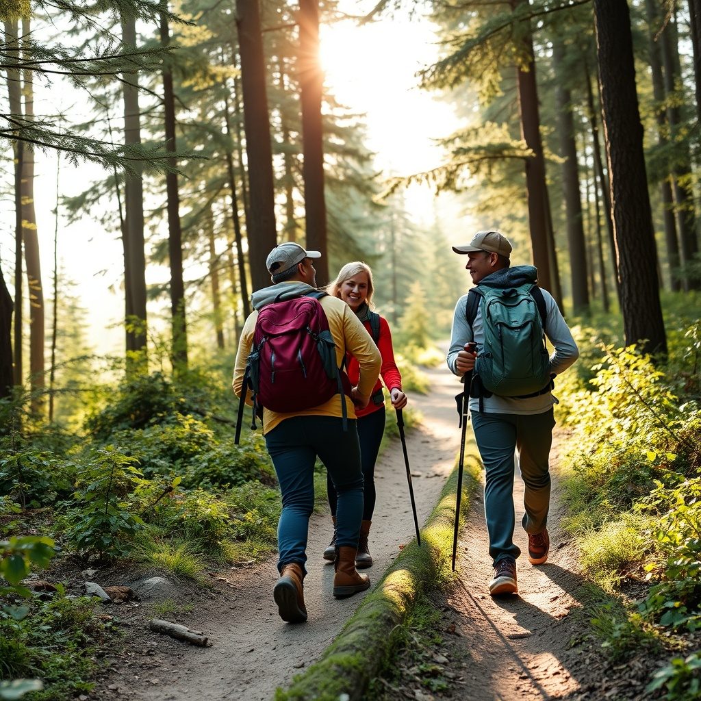 Guided hiking tour in nature